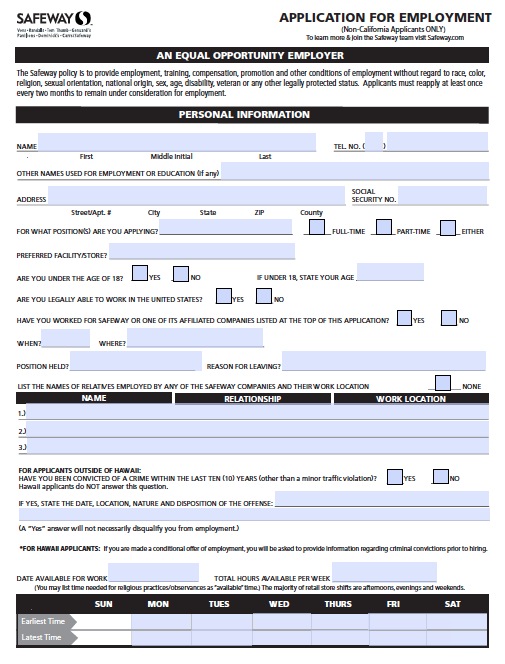 safeway employment