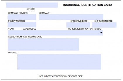 Download Auto Insurance Card Template