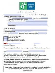 Download Holiday Inn Credit Card Authorization Form wikiDownload