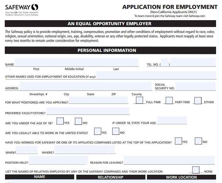 download-safeway-job-application-forms-fillable-pdf-wikidownload