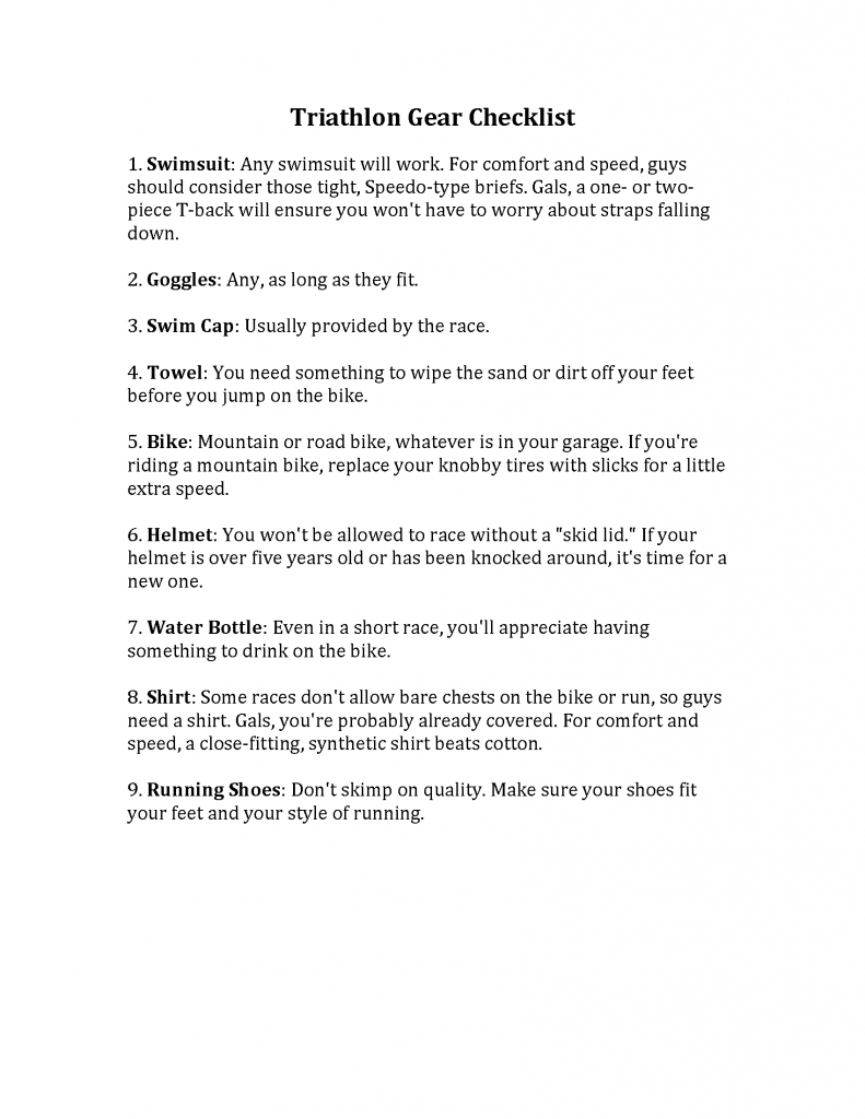 TriathlonGearChecklist wikiDownload wikiDownload