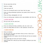 Kids Birthday Party Checklist