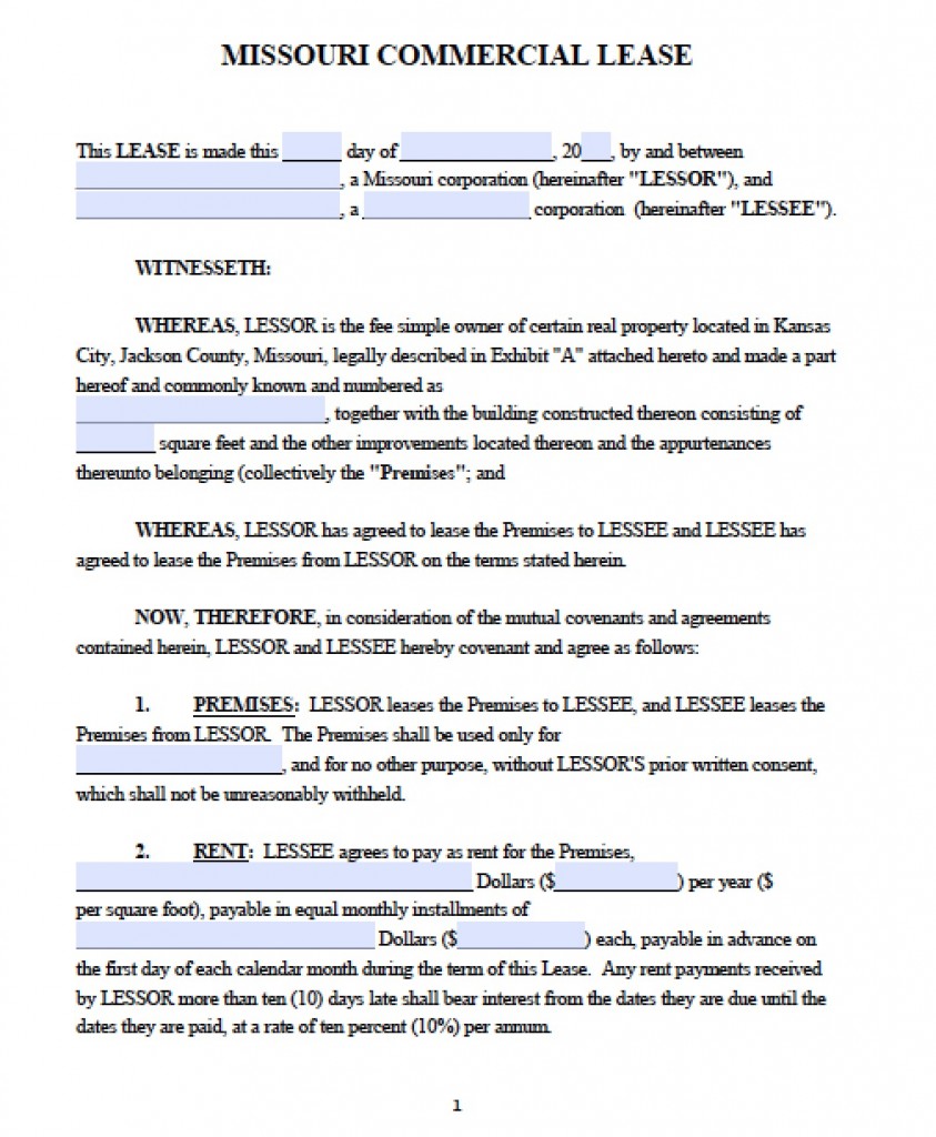 missouri-commercial-lease-agreement - wikiDownload wikiDownload