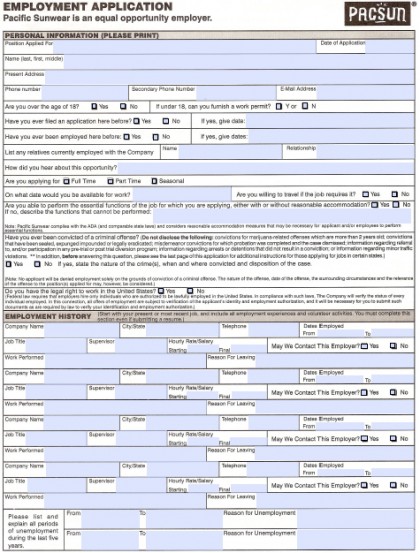 pacsun-job-application