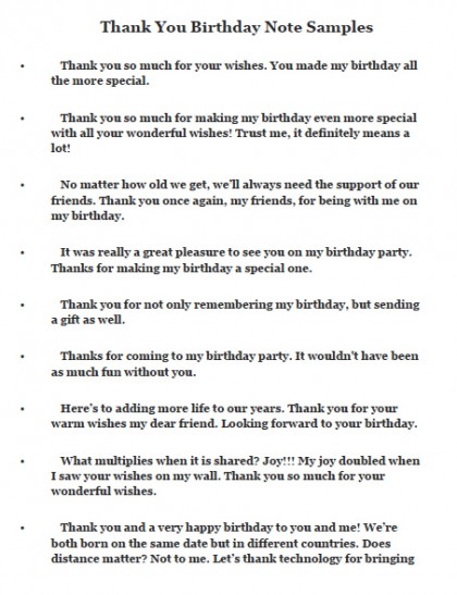 Download Thank You Notes and Messages for Birthday Wishes wikiDownload