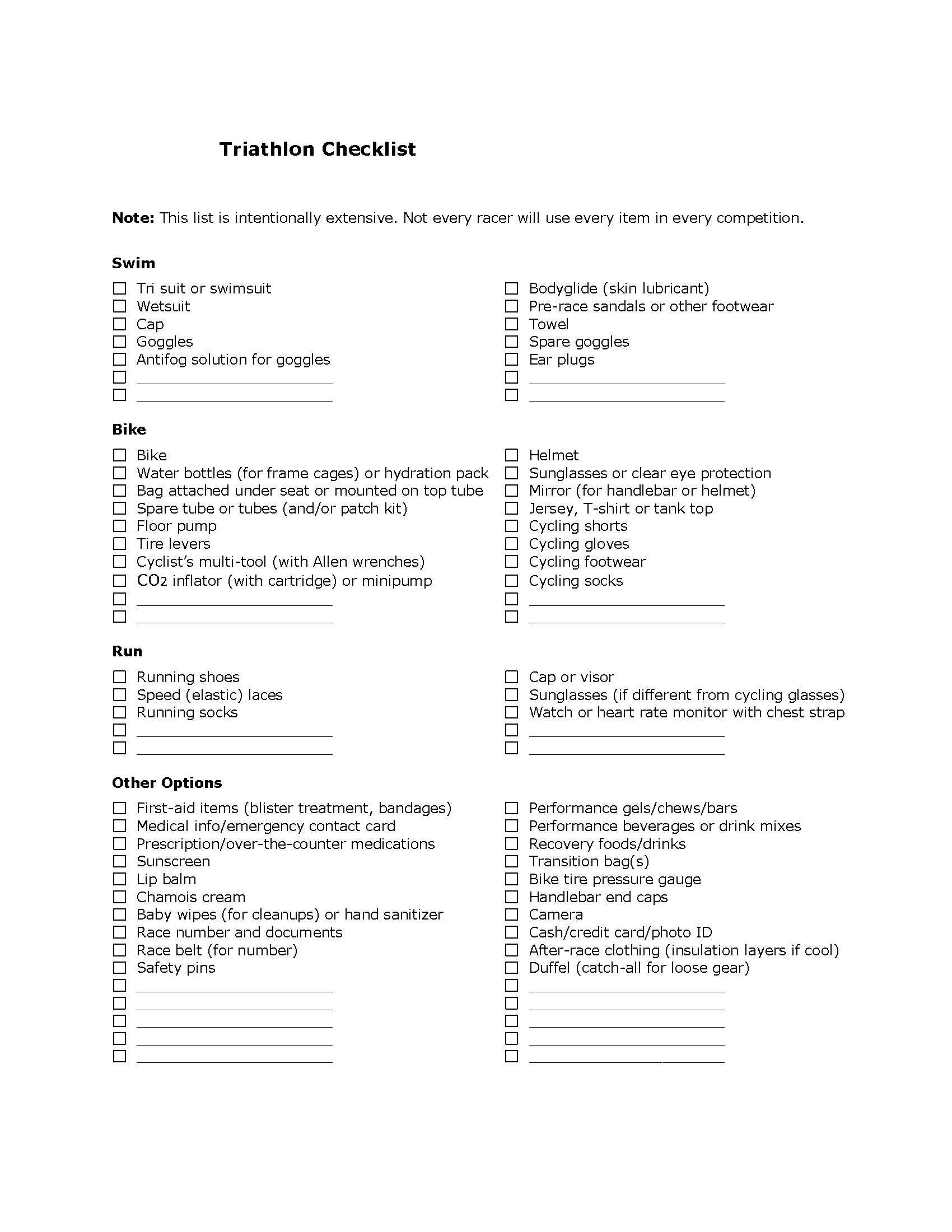 triathlon -checklist - wikiDownload wikiDownload