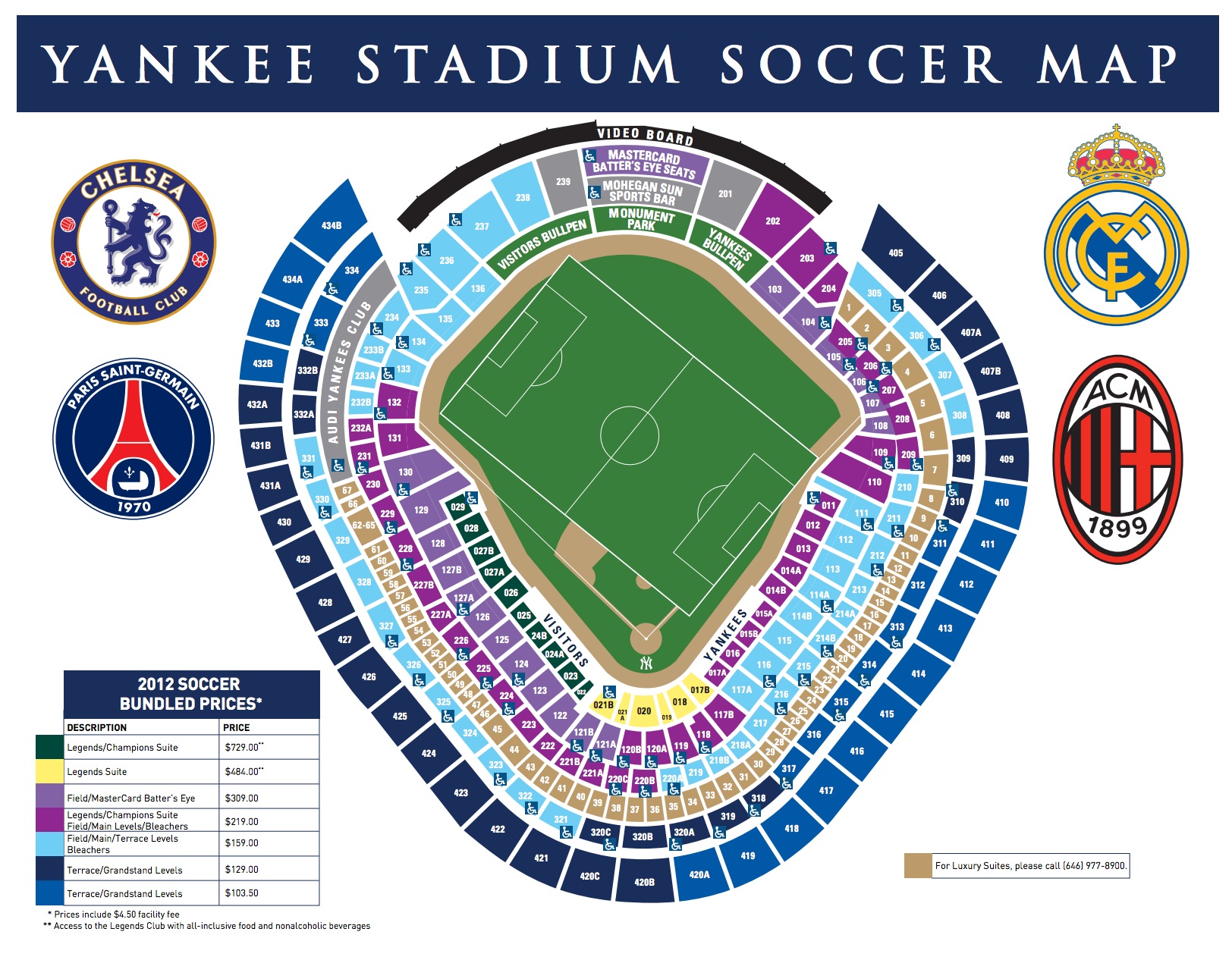 Yankee Stadium Soccer Football Seating Chart Wikidownload Wikidownload