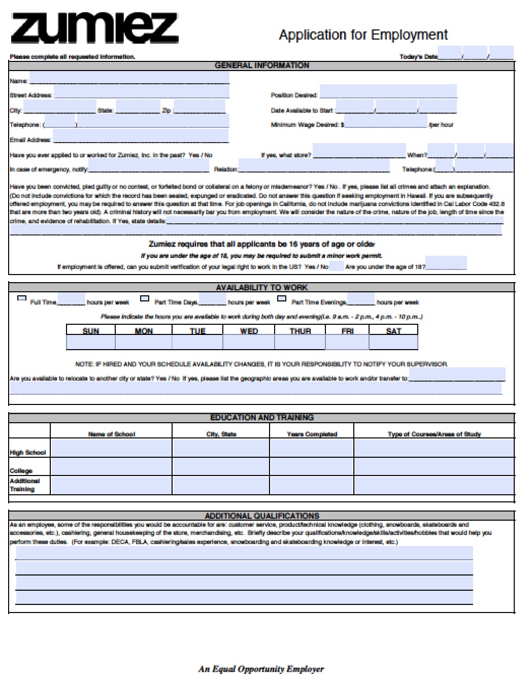 download-fillable-zumiez-job-application-form-pdf-wikidownload